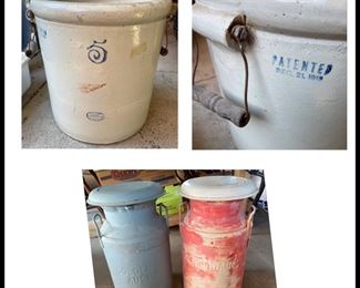 redwing, vintage milk cans