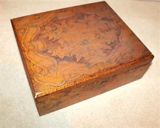 Victorian Pyrography Box