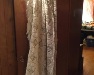 Hand crochet tablecloth