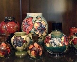 Moorcroft “potters to the late Queen Mary” vases