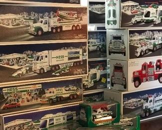 Hess trucks new in boxes.