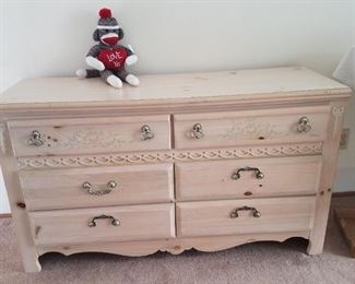 Dresser, nightstand, and matching twin headboard