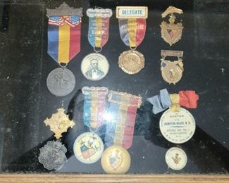 Large Collection of Antique Knights of Pythius Pins and Badges dating from the 1860's to early 1900's