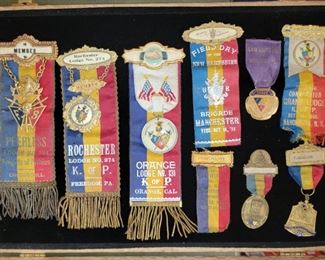 Large Collection of Antique Knights of Pythius Pins and Badges dating from the 1860's to early 1900's