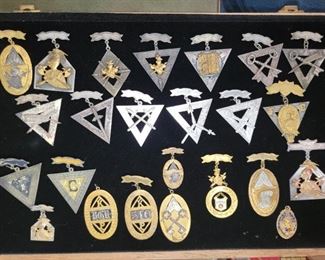 Large Collection of Antique Knights of Pythius Pins and Badges dating from the 1860's to early 1900's