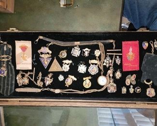 Large Collection of Antique Knights of Pythius Pins and Badges dating from the 1860's to early 1900's