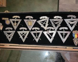 Large Collection of Antique Knights of Pythius Pins and Badges dating from the 1860's to early 1900's
