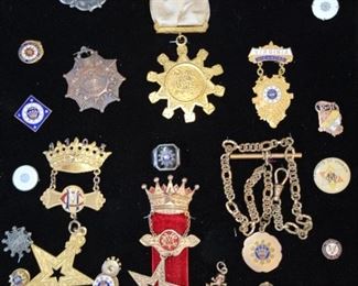Large Collection of Antique Knights of Pythius Pins and Badges dating from the 1860's to early 1900's