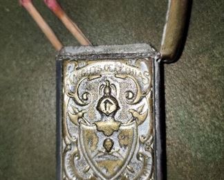 Antique Knights of Pythius Match Box/Holder