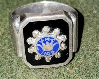 Antique Sterling Knights of Pythius Membership Ring Circa late 1800's