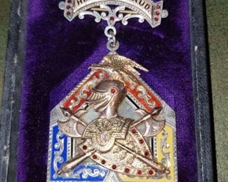 Antique Boxed Knights or Pythious Medal (Silver and Gold)