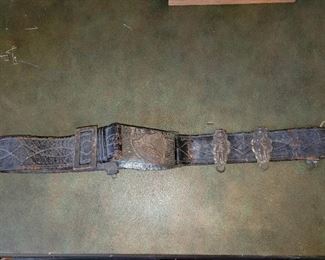 Antique A.O.U. W.  (Ancient Order of United Workers) Post Civil War Ceremonial Scabbard Belt