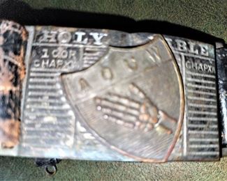 Antique A.O.U. W.  (Ancient Order of United Workers) Post Civil War Ceremonial Scabbard Belt