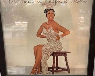 Sealed Josephine Baker LP from the 1960s under frame