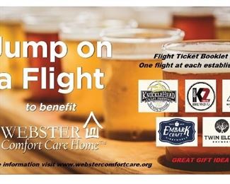 Tasting Flight Booklets $50 available at www.webstercomfortcare.org while supplies last