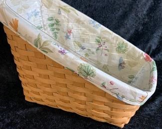 Longaberger basket with liner and protective plastic insert