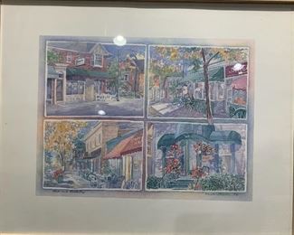 Kristin Malone signed print "Park and Berkley" Rochester, New York