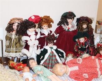 Dolls.  Both older and newer.