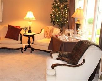 Very nice furniture and lots of glassware.  