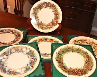Lenox Christmas plates.