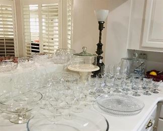Crystal pieces in kitchen 