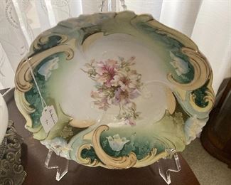 Several late 19th C handpainted porcelain pieces