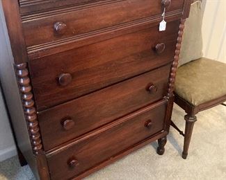 Super Mahogany tall chest - 20th C