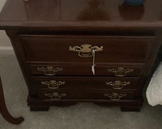 One of about a dozen bedside tables