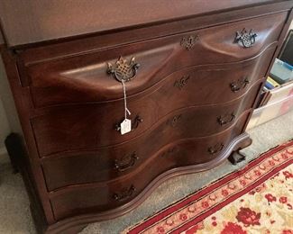 Another shot of the Windsor-style desk - note the scroll-work