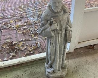 St. Francis in cement - his "day" has just passed but you can get him for next year...