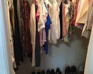 Women’s clothes, shoes and boots, handbags, night gowns and house coats