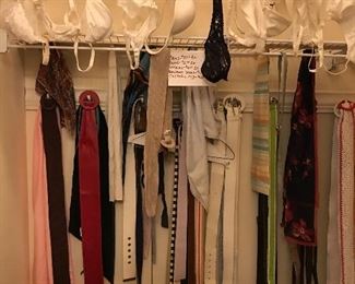 Belts, scarves and bras