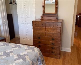 Vintage Chest of Drawers with Mirror 