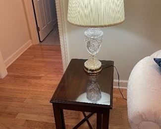 Crystal lamp/End table (set of 2, one goes under the other)