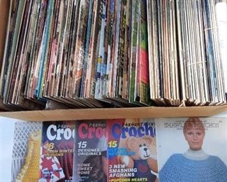 Lot of Approximately 100 Assorted Magazines | Snowflakes, Workbasket, Hooked On Crochet, & More