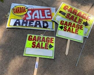 Lot of 4 Garage Signs