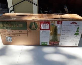 New In Box Holiday Time 7.5 ft. Pre-Lit Faux Sanford Fir Christmas Tree | 450 Lights, 3 ft. Diameter