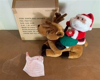 Musical Santa and Dasher Plush Toy | Avon