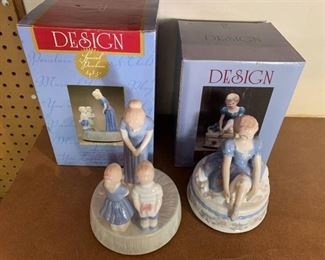 Lot of 2 Porcelain Musical Figures | Ballerina, and Surprise Gift.