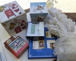 Christmas Cards, Boxes, and Tree | Two Book Tins