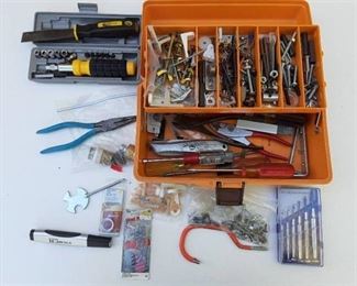 Tool Box full of Tools  | Socket Set, Screws, Nails, and Screw Drivers