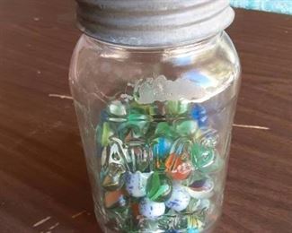 Atlas Jar of Glass Marbles