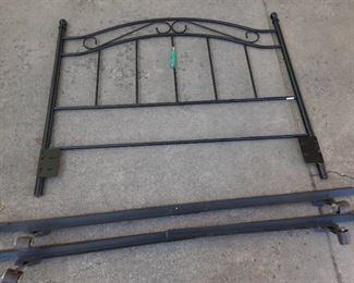 Twin Size Metal Headboard and Adjustable Bed Frame