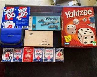 Lot of 11 Games Lot | Dominos, Skip-Bo, Playing Cards and Yahtzee