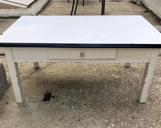 Vintage Enamel Top Table