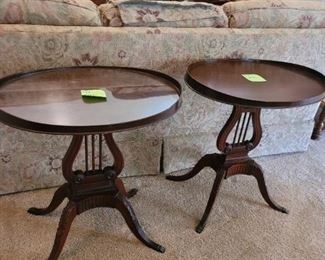 Pair of Mersman traditional harp base tables