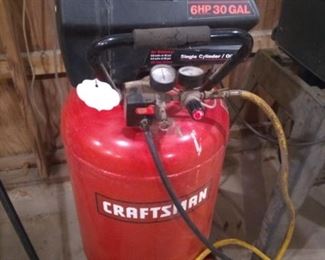 SOLD 30 Gal Craftsman Compressor 150 psi 6 hp single cylinder