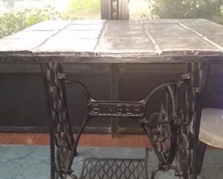 Sold Singer legs tile top