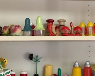 large collection of salt/pepper shakers