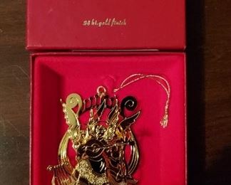 24 karat gold finish ornaments